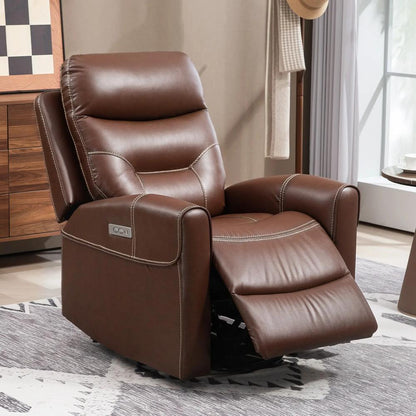 HOMCOM Power Lift Recliner Chair for Elderly, Overstuffed Faux Leather Riser and Reclining Chair with USB A+C Ports, Recliner Armchair for Living Room Additional View 21