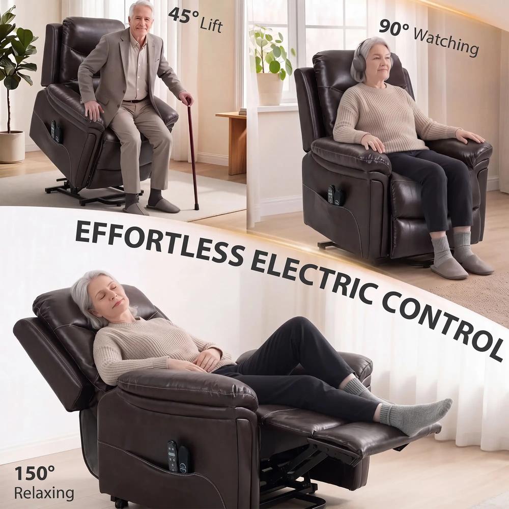HOMCOM Power Lift Recliner Chair with Vibration Massage, Heat Additional View 4
