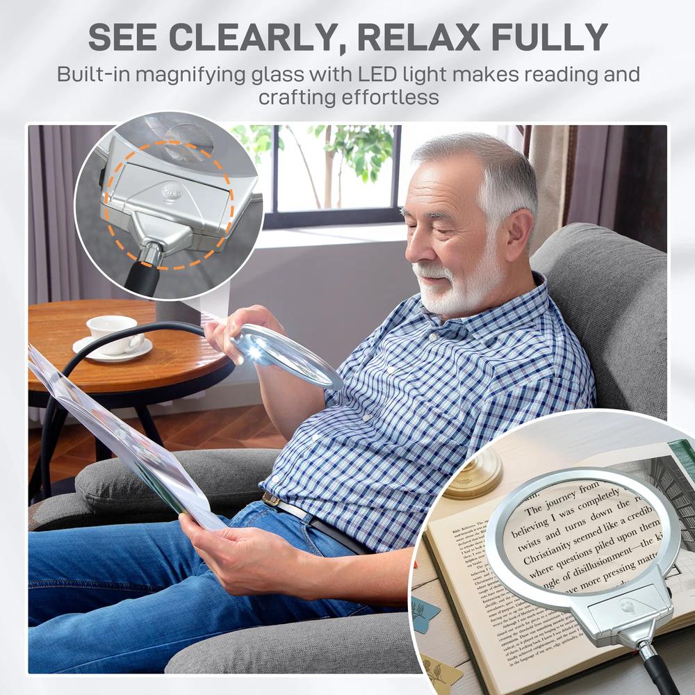 HOMCOM Electric Rise/Recline Armchair, with Reading Light Additional View 5