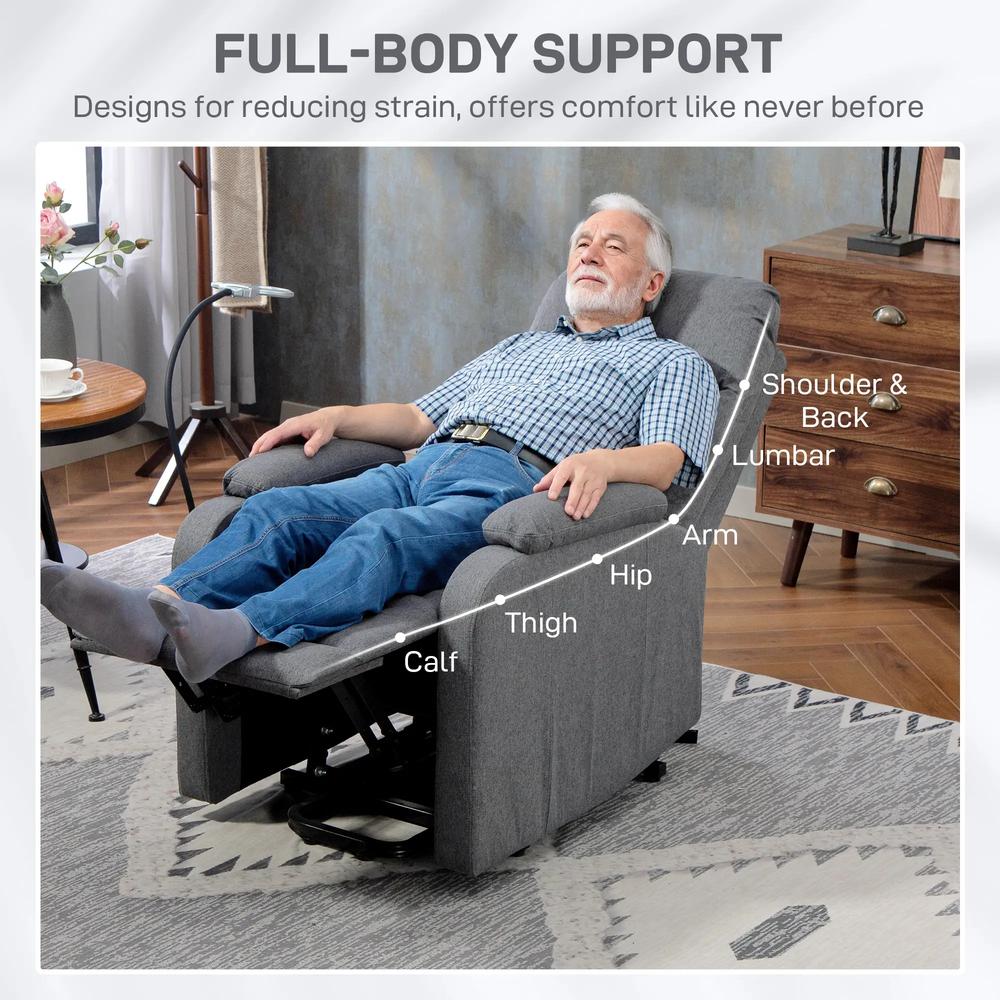 HOMCOM Electric Rise/Recline Armchair, with Reading Light Additional View 7