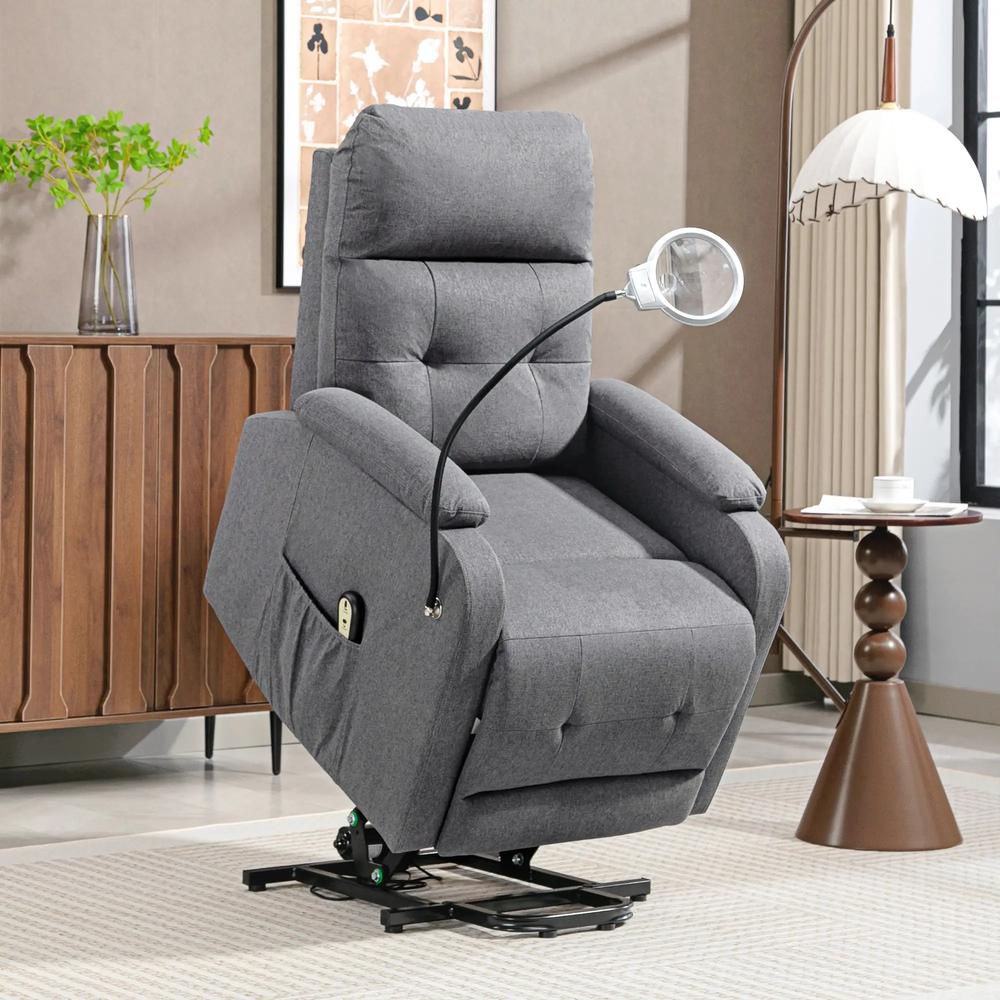 HOMCOM Electric Rise/Recline Armchair, with Reading Light Additional View 9