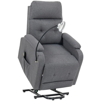 HOMCOM Electric Rise/Recline Armchair, with Reading Light
