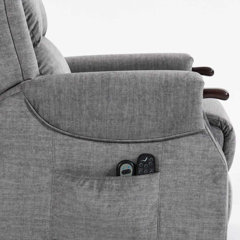 HOMCOM Power Lift Recliner with Vibration Massage and Heat, Lift Chair for Tall with Wood Grip, Pocket Spring Additional View 11