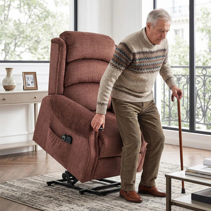 HOMCOM Power Lift Recliner with Vibration Massage and Heat, Lift Chair for Tall with Wood Grip, Pocket Spring Additional View 17