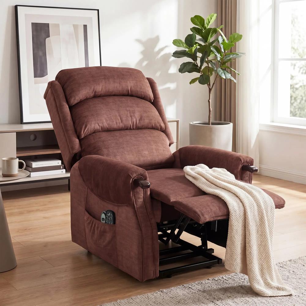 HOMCOM Power Lift Recliner with Vibration Massage and Heat, Lift Chair for Tall with Wood Grip, Pocket Spring Additional View 23