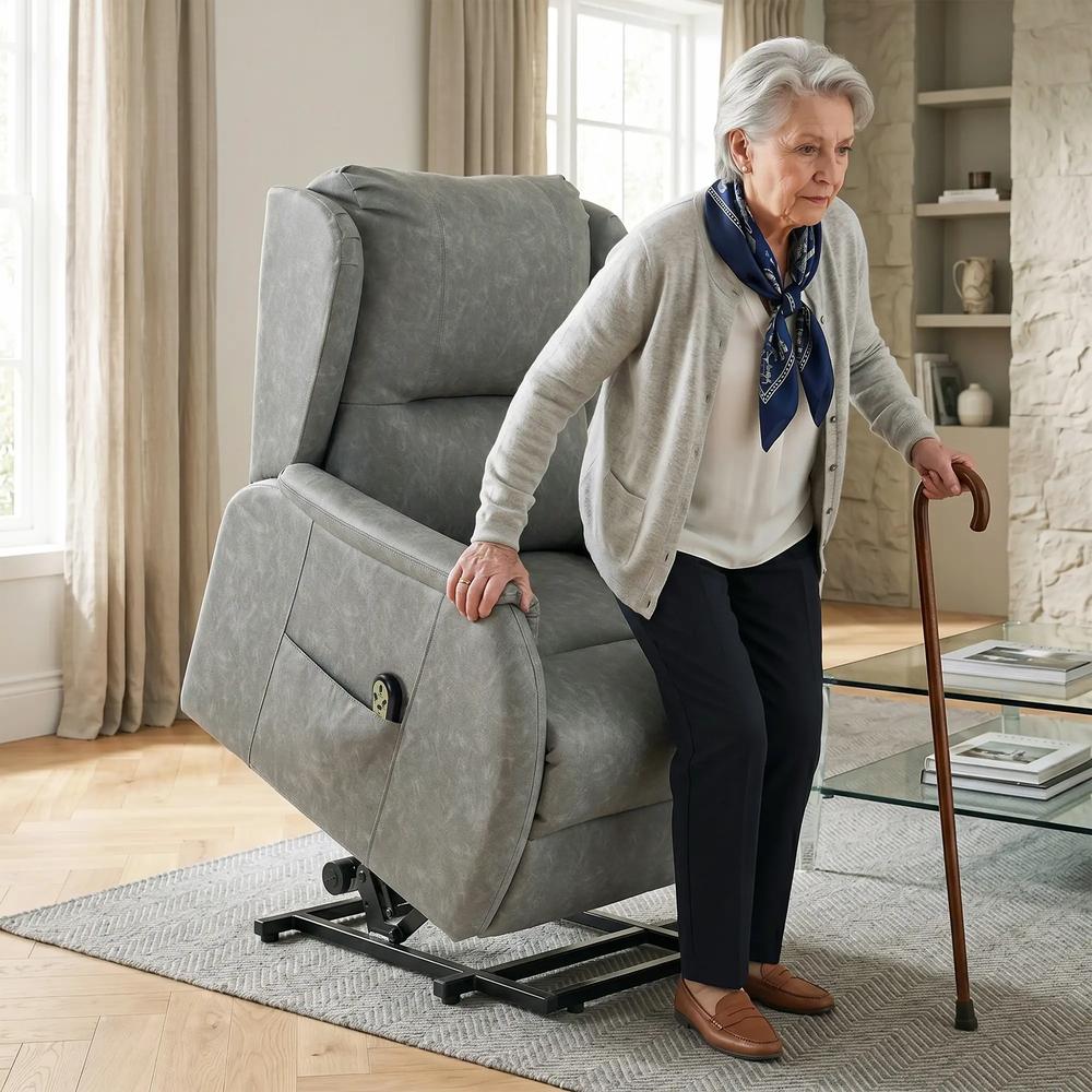 HOMCOM Power Lift Recliner Chair, Dual Motor Electric Lift Chair for Elderly with Remote Control Additional View 17
