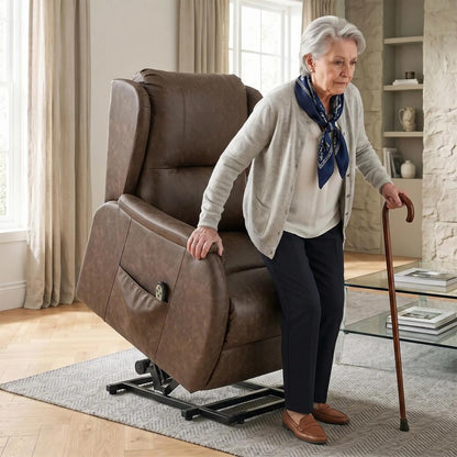 HOMCOM Power Lift Recliner Chair, Dual Motor Electric Lift Chair for Elderly with Remote Control Additional View 2