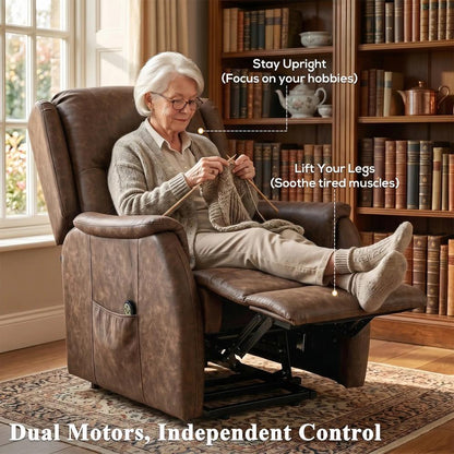 HOMCOM Power Lift Recliner Chair, Dual Motor Electric Lift Chair for Elderly with Remote Control Additional View 5