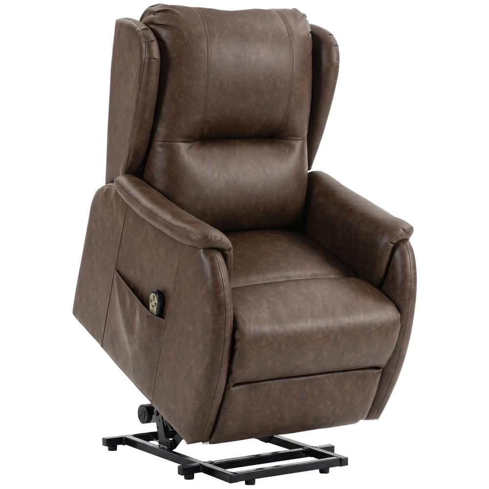 HOMCOM Power Lift Recliner Chair, Dual Motor Electric Lift Chair for Elderly with Remote Control
