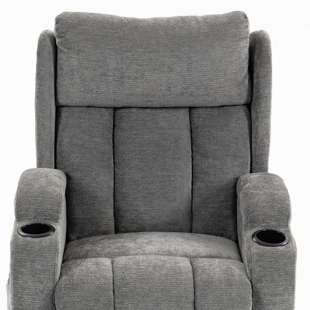 HOMCOM Power Lift Recliner Chair with Vibration Massage and Heat, Chenille Riser and Recliner Armchair for Elderly Additional View 12