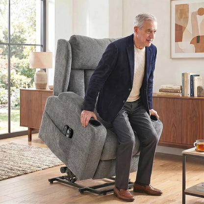 HOMCOM Power Lift Recliner Chair with Vibration Massage and Heat, Chenille Riser and Recliner Armchair for Elderly Additional View 2