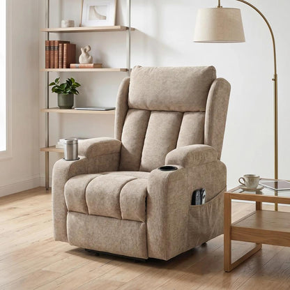 HOMCOM Power Lift Recliner Chair with Vibration Massage and Heat, Chenille Riser and Recliner Armchair for Elderly Additional View 24