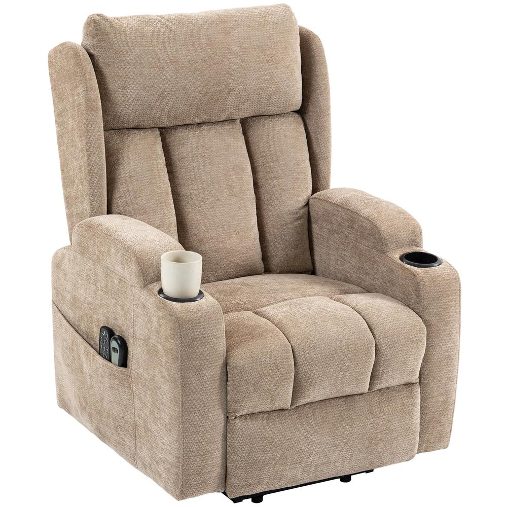 HOMCOM Power Lift Recliner Chair with Vibration Massage and Heat, Chenille Riser and Recliner Armchair for Elderly Additional View 30