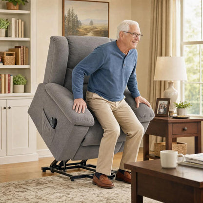 HOMCOM Oversized Riser Recliner Chair with Massage and Heat, Power Lift Recliner for Elderly with Wide Seat and Back Additional View 17