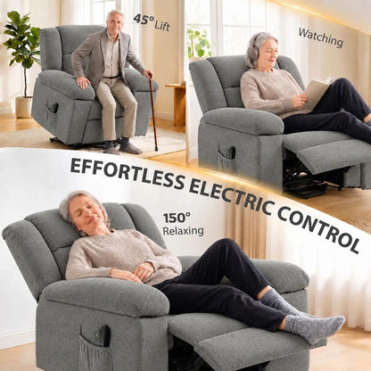 HOMCOM Oversized Riser Recliner Chair with Massage and Heat, Power Lift Recliner for Elderly with Wide Seat and Back Additional View 19