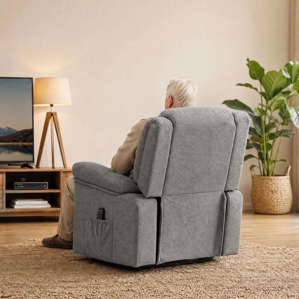 HOMCOM Oversized Riser Recliner Chair with Massage and Heat, Power Lift Recliner for Elderly with Wide Seat and Back Additional View 23