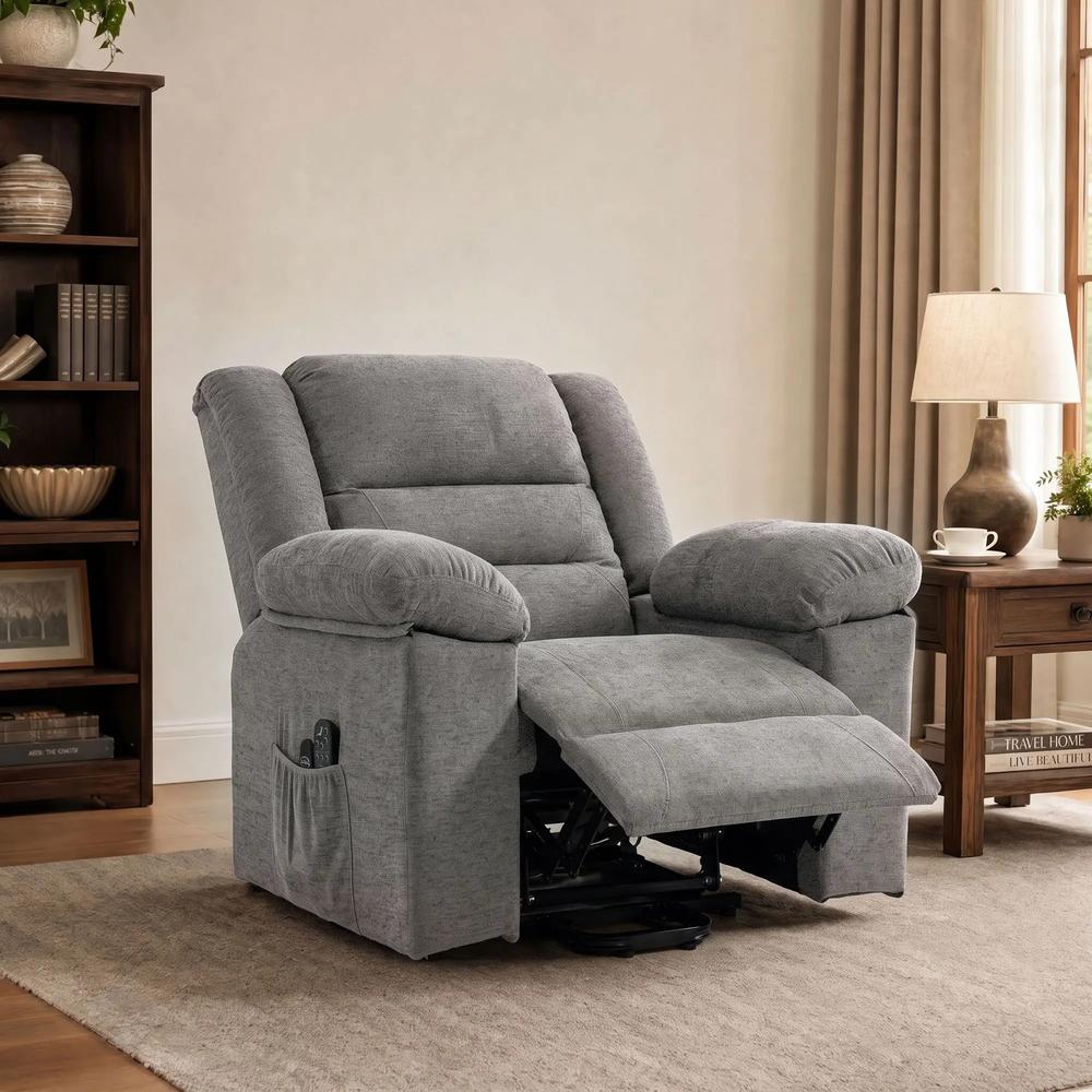 HOMCOM Oversized Riser Recliner Chair with Massage and Heat, Power Lift Recliner for Elderly with Wide Seat and Back Additional View 24