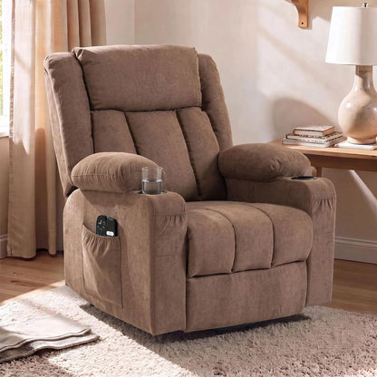 HOMCOM Dual Motor Recliner Chair, 55&deg; Electric Lift Chair for Elderly, Recliner Armchair with Massage and Heat Additional View 14