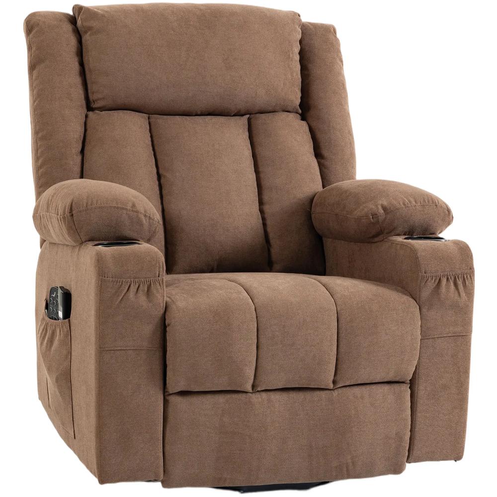 HOMCOM Dual Motor Recliner Chair, 55&deg; Electric Lift Chair for Elderly, Recliner Armchair with Massage and Heat Additional View 16