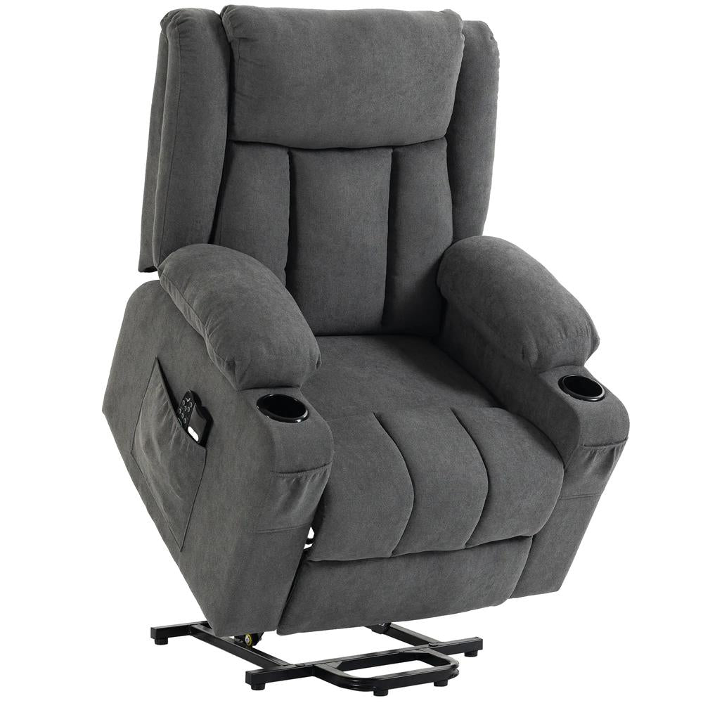 HOMCOM Dual Motor Recliner Chair, 55&deg; Electric Lift Chair for Elderly, Recliner Armchair with Massage and Heat Additional View 17