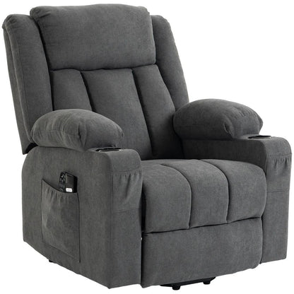 HOMCOM Dual Motor Recliner Chair, 55&deg; Electric Lift Chair for Elderly, Recliner Armchair with Massage and Heat Additional View 31