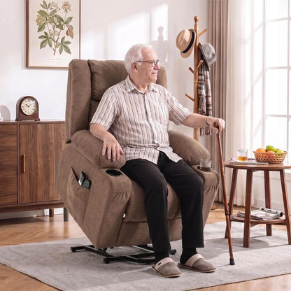 HOMCOM Dual Motor Recliner Chair, 55&deg; Electric Lift Chair for Elderly, Recliner Armchair with Massage and Heat Additional View 8