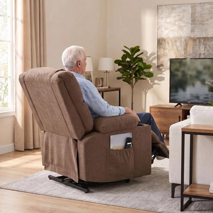 HOMCOM Dual Motor Recliner Chair, 55&deg; Electric Lift Chair for Elderly, Recliner Armchair with Massage and Heat Additional View 9