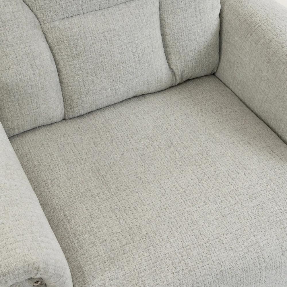 HOMCOM Riser Recliner Chair with Massage and Heat, Chenille Electric Power Lift Recliner Chair, Light Grey Additional View 11
