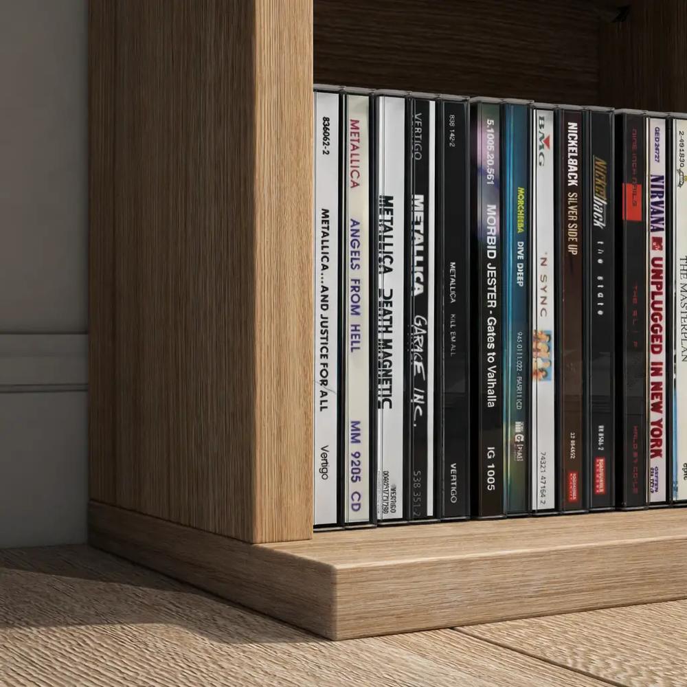 HOMCOM CD Storage Unit with Adjustable Shelves, Suitable for up to 456 CDs, 89 x 130.5 cm Additional View 11