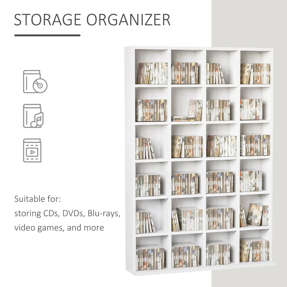 HOMCOM CD Storage Unit with Adjustable Shelves, Suitable for up to 456 CDs, 89 x 130.5 cm Additional View 19