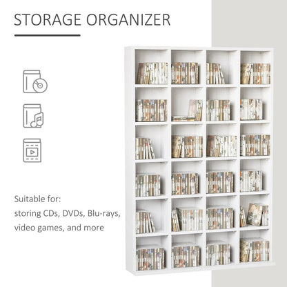 HOMCOM CD Storage Unit with Adjustable Shelves, Suitable for up to 456 CDs, 89 x 130.5 cm Additional View 19