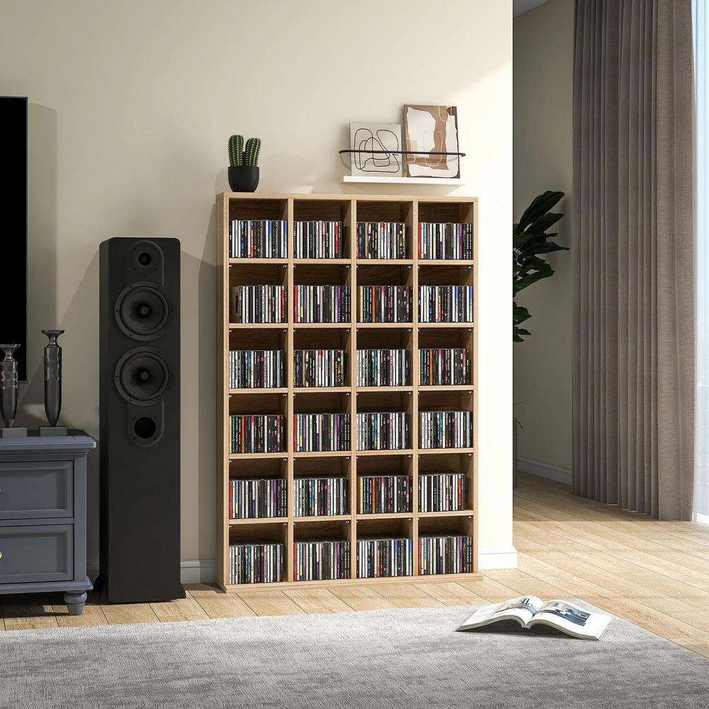 HOMCOM CD Storage Unit with Adjustable Shelves, Suitable for up to 456 CDs, 89 x 130.5 cm Additional View 2