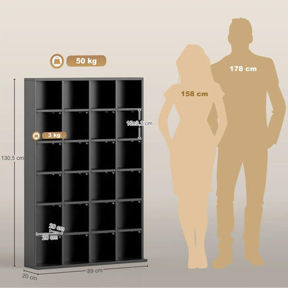 HOMCOM CD Storage Unit with Adjustable Shelves, Suitable for up to 456 CDs, 89 x 130.5 cm Additional View 28