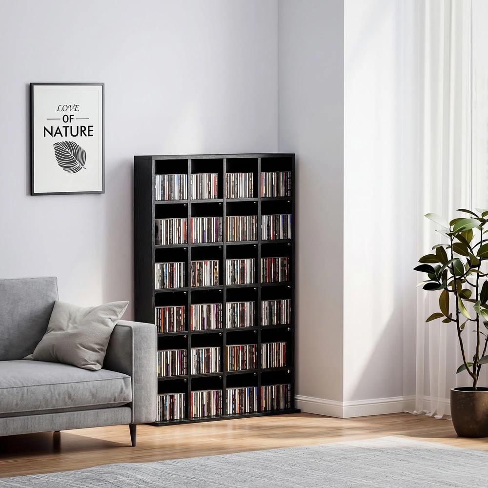HOMCOM CD Storage Unit with Adjustable Shelves, Suitable for up to 456 CDs, 89 x 130.5 cm Additional View 37