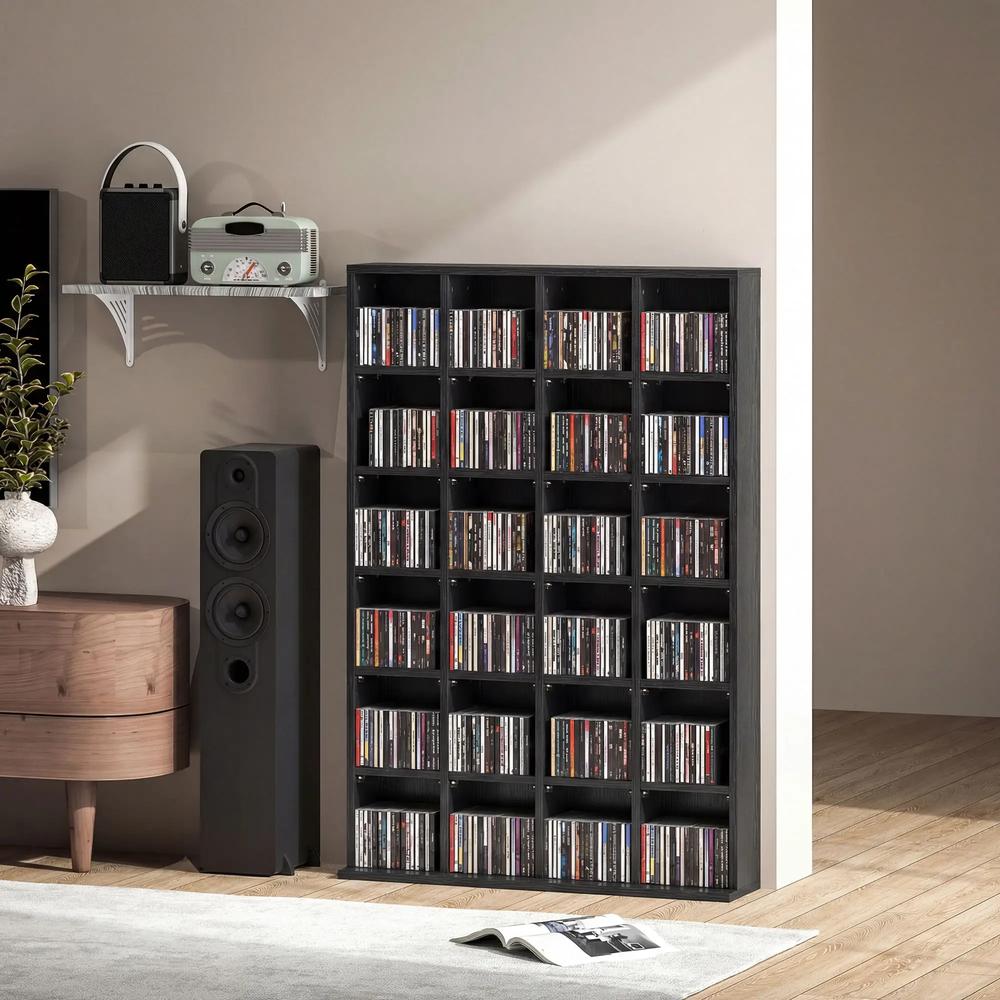 HOMCOM CD Storage Unit with Adjustable Shelves, Suitable for up to 456 CDs, 89 x 130.5 cm Additional View 38