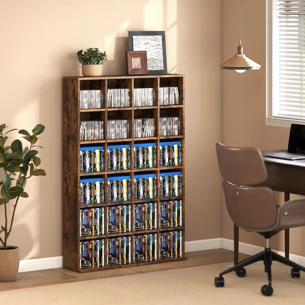 HOMCOM CD Storage Unit with Adjustable Shelves, Suitable for up to 456 CDs, 89 x 130.5 cm Additional View 42