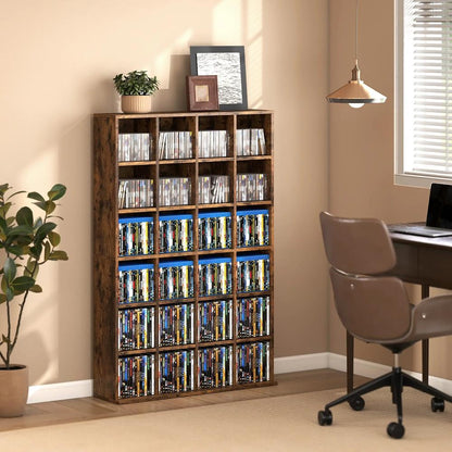 HOMCOM CD Storage Unit with Adjustable Shelves, Suitable for up to 456 CDs, 89 x 130.5 cm Additional View 42