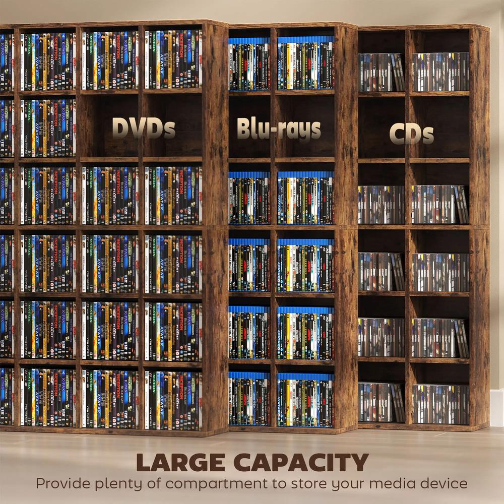 HOMCOM CD Storage Unit with Adjustable Shelves, Suitable for up to 456 CDs, 89 x 130.5 cm Additional View 44