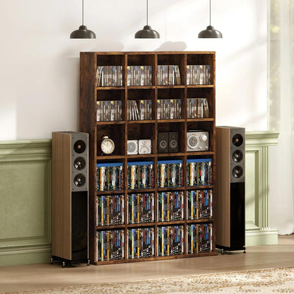 HOMCOM CD Storage Unit with Adjustable Shelves, Suitable for up to 456 CDs, 89 x 130.5 cm Additional View 47