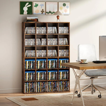 HOMCOM CD Storage Unit with Adjustable Shelves, Suitable for up to 456 CDs, 89 x 130.5 cm Additional View 48