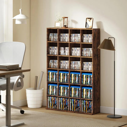 HOMCOM CD Storage Unit with Adjustable Shelves, Suitable for up to 456 CDs, 89 x 130.5 cm Additional View 49