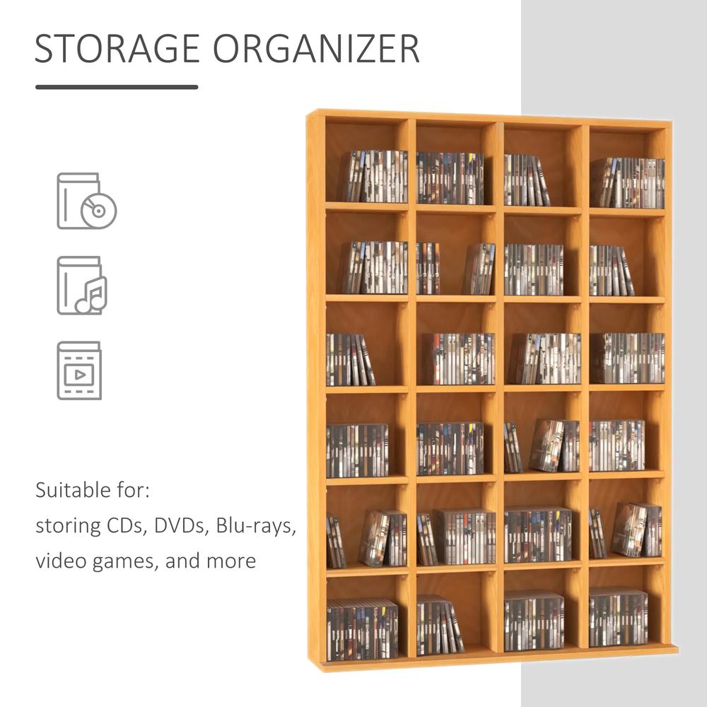 HOMCOM CD Storage Unit with Adjustable Shelves, Suitable for up to 456 CDs, 89 x 130.5 cm Additional View 54