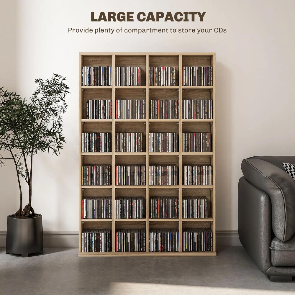 HOMCOM CD Storage Unit with Adjustable Shelves, Suitable for up to 456 CDs, 89 x 130.5 cm Additional View 6