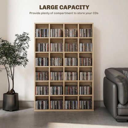 HOMCOM CD Storage Unit with Adjustable Shelves, Suitable for up to 456 CDs, 89 x 130.5 cm Additional View 6