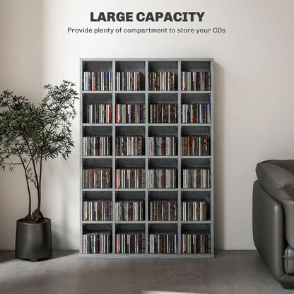 HOMCOM CD Storage Unit with Adjustable Shelves, Suitable for up to 456 CDs, 89 x 130.5 cm Additional View 64