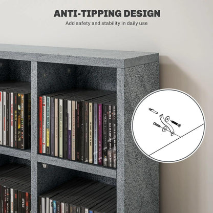 HOMCOM CD Storage Unit with Adjustable Shelves, Suitable for up to 456 CDs, 89 x 130.5 cm Additional View 66