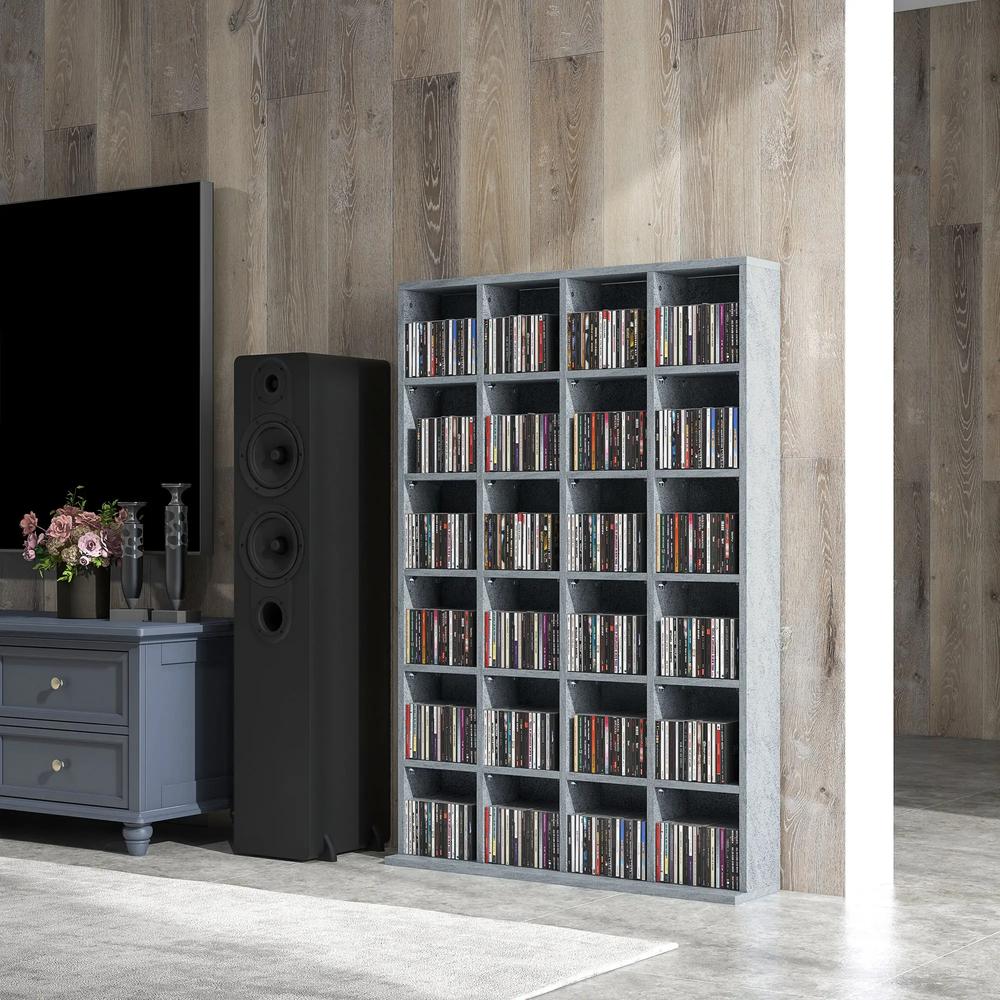 HOMCOM CD Storage Unit with Adjustable Shelves, Suitable for up to 456 CDs, 89 x 130.5 cm Additional View 67