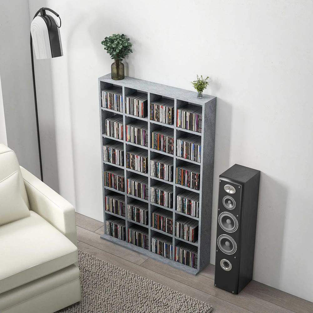 HOMCOM CD Storage Unit with Adjustable Shelves, Suitable for up to 456 CDs, 89 x 130.5 cm Additional View 68