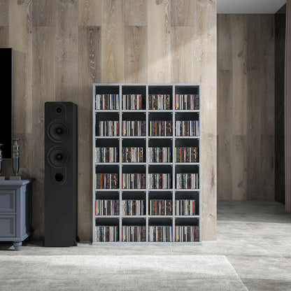 HOMCOM CD Storage Unit with Adjustable Shelves, Suitable for up to 456 CDs, 89 x 130.5 cm Additional View 69