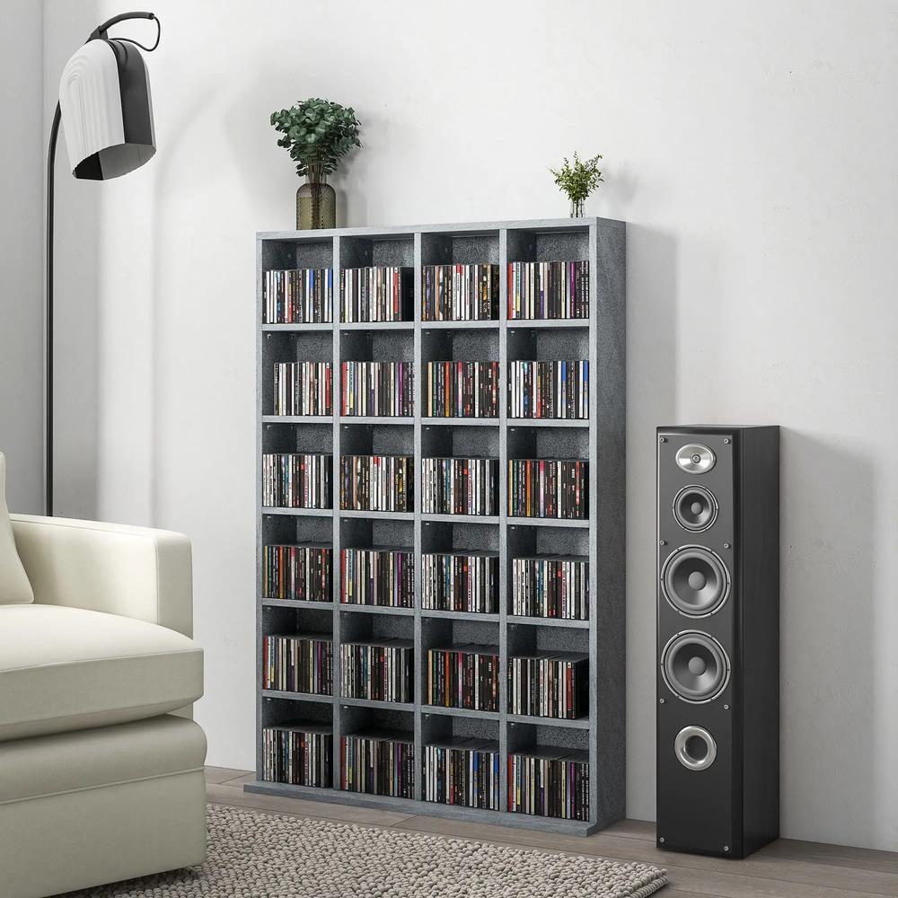 HOMCOM CD Storage Unit with Adjustable Shelves, Suitable for up to 456 CDs, 89 x 130.5 cm Additional View 70